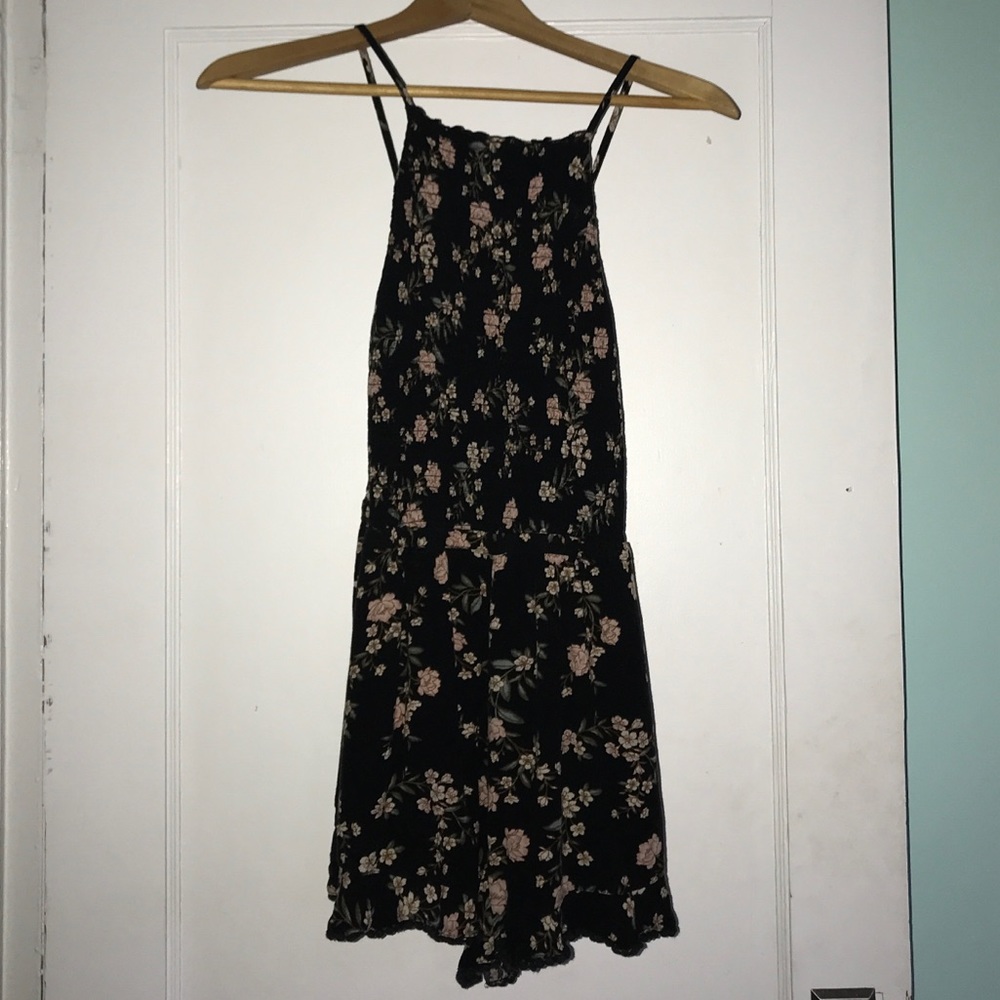 floral halter romper
